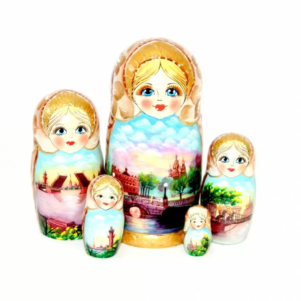 Матрешка Санкт-Петербург беж. 5м17 (Уценка)