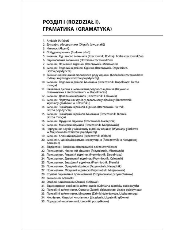 100 тем. Польська мова