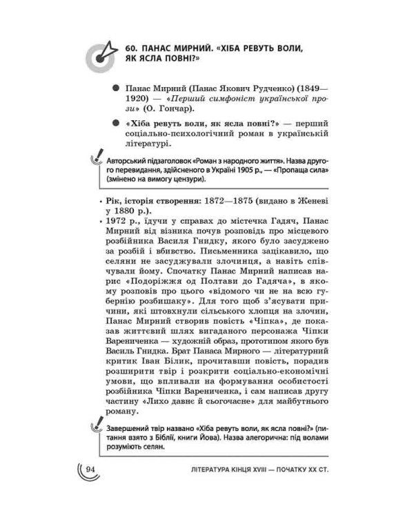 100 тем. Українська література