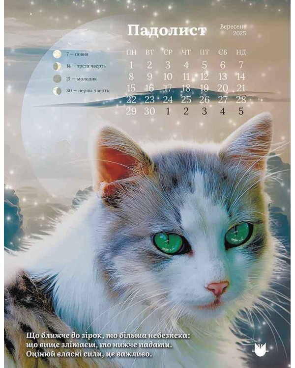 Послання Зореклану. Котокалендар настінний на 2025 рік