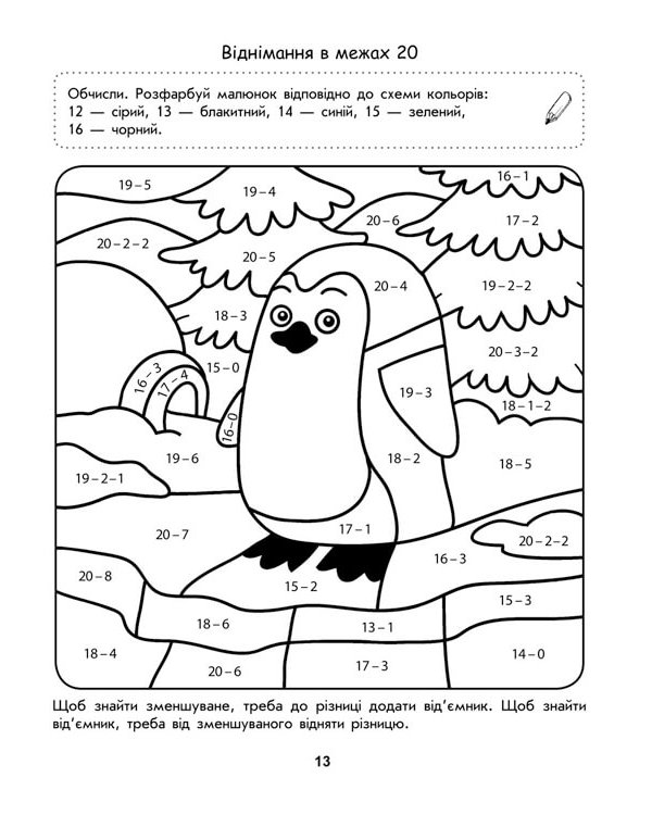 Тренажер-розмальовка. Математика. 1 клас