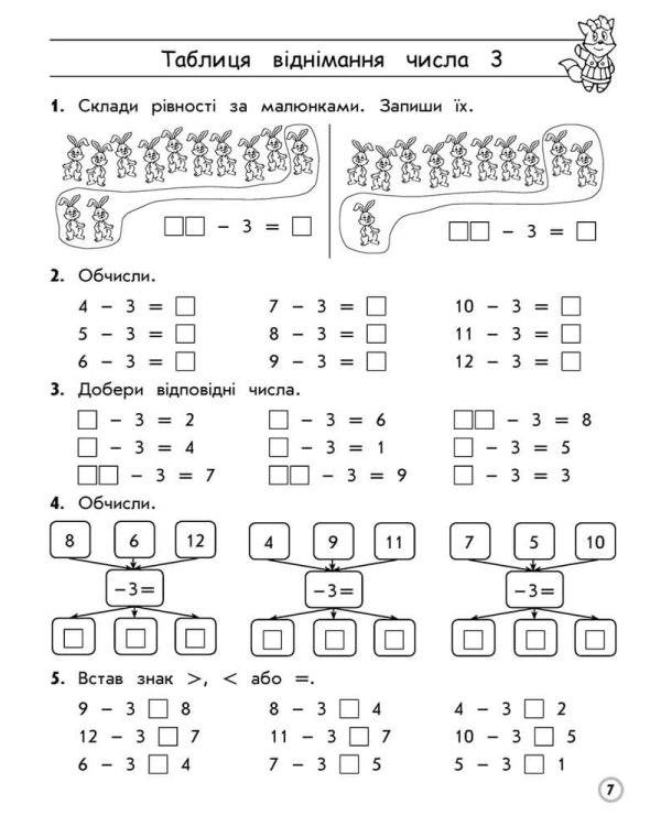 Тренажер з математики. Таблиці додавання і віднімання в межах 20