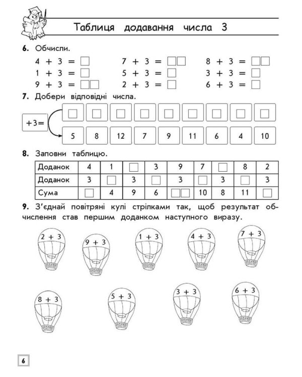Тренажер з математики. Таблиці додавання і віднімання в межах 20