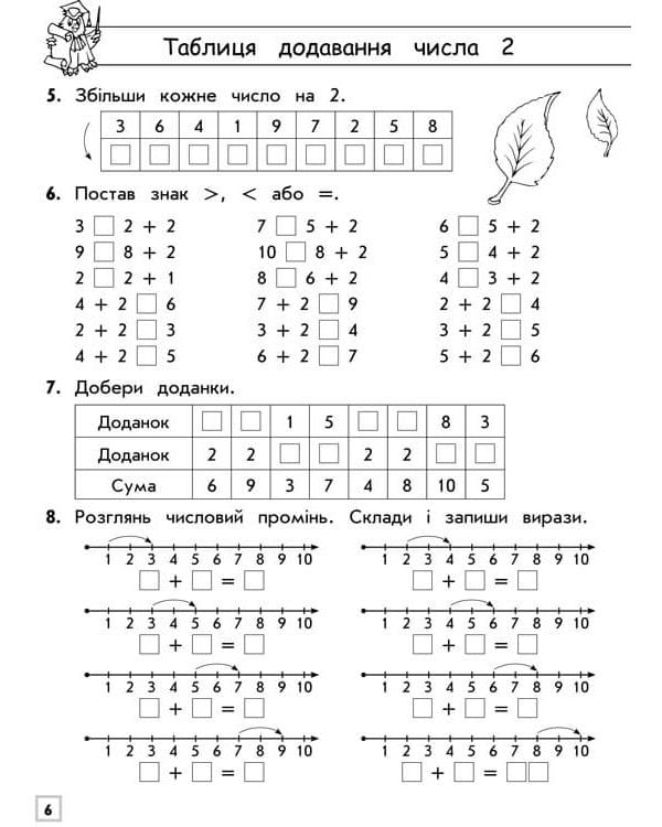 Тренажер з математики. Додавання і віднімання в межах 10