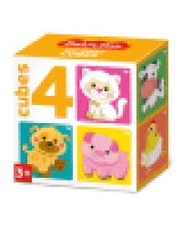 Кубики пластмассовые Домашние животные 4 шт Baby Toys