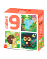 Кубики пластмассовые Зверята 9 шт Baby Toys