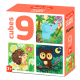 Кубики пластмассовые Зверята 9 шт Baby Toys