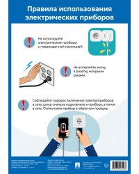 Правила использования электрических приборов. Наглядно-оформительный плакат.-М.:Проспект,2025. Формат А4.