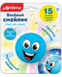 Веселый смайлик Голубой