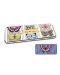 Коробочка подарочная для денег Эффект бабочки Конверт для денег арт.43670 (16,6х7,6х1см, из черного окрашенного металла) / 16,6х7,6х1