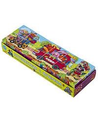 IQ кубики. 12 кубиков в поддончике длинные. Путешествие с ветерком .5+