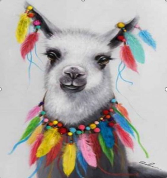 Набор для творчества мозаика из кристаллов-страз Лама: кристаллы 30 цветов (акрил), холст с клеевой схемой из нетканого материала (полиэфирные волокна), стилус (полипропилен), силиконовый клей для стилуса, лоток для кристаллов (полипропилен). / 20x20x0,1с