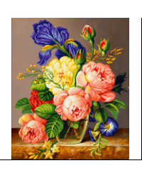 Набор для творчества мозаика из кристаллов-страз Натюрморт Цветы: кристаллы 30 цветов (акрил), холст с клеевой схемой из нетканого материала (полиэфирные волокна), стилус (полипропилен), силиконовый клей для стилуса, лоток для кристаллов (полипропилен). /