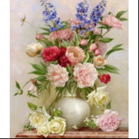 Набор для творчества мозаика из кристаллов-страз Пастельный Натюрморт: кристаллы 30 цветов (акрил), холст на подрамнике из МДФ с клеевой схемой из нетканого материала (полиэфирные волокна), стилус (полипропилен), силиконовый клей для стилуса, лоток для кр