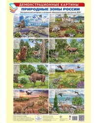 Демонстрационные картины А3. Природные зоны России. Методич. мат-л к ООП ДОО 8 картин+этикет.с текстом