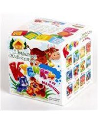 Кубики пластмассовые Домашние животные и их малыши 8 шт.