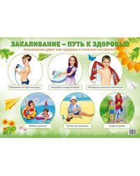 Демонстрационный плакат А2. Закаливание - путь к здоровью