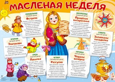 Демонстрационный плакат А2. Масленая неделя