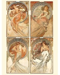 Постер.Альфонс Муха. Серия «Искусства». Формат А3.
