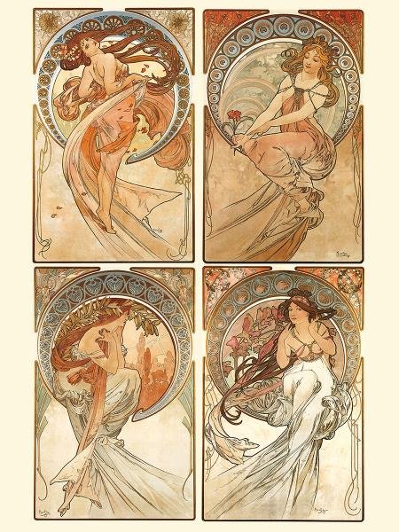 Постер.Альфонс Муха. Серия «Искусства». Формат А3.