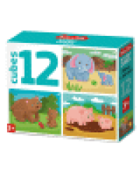 Кубики пластмассовые Мама и малыш 12 шт Baby Toys