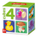 Кубики пластмассовые Микс 4 шт Baby Toys