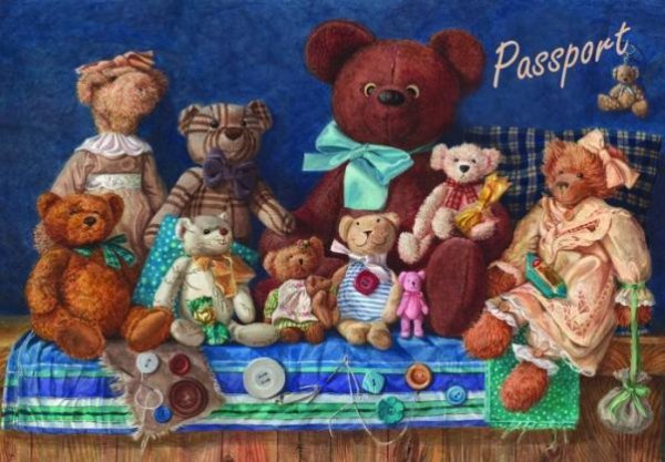 Обложка для паспорта Медведи арт.35678 13,319,1, из ПВХ