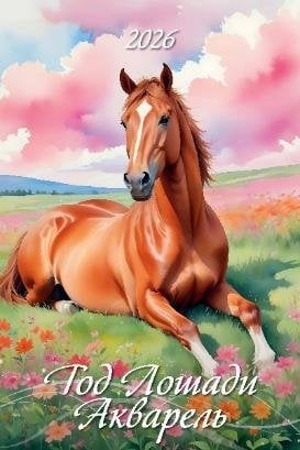 Год лошади. Акварель Год лошади. Акварель