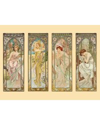 Постер.Альфонс Муха. Серия «Времена дня». Формат А3.