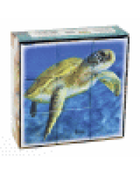 Кубики пластмассовые Обитатели морей 9 шт