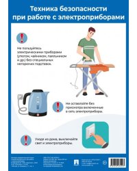 Техника безопасности при работе с электроприборами. Наглядно-оформительный плакат.-М.:Проспект,2025. Формат А4.