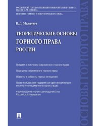 Теоретические основы горного права России.-М.:Проспект,2024. 245105