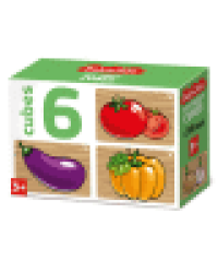 Кубики пластмассовые Овощи 6 шт Baby Toys