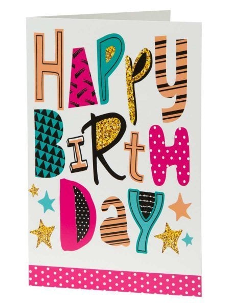 Подарочная открытка Счастливого дня рождения с книжной раскладкой из мелованного картона 235 р, цветность 4+4, уф лак. 18,3х12,1см арт.82728