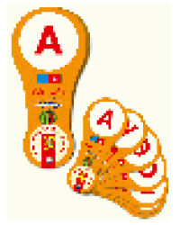 Веер. Гласные буквы и знаки