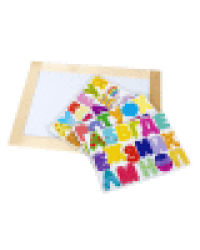 Доска двусторонняя обучающая магнитно-маркерно-меловая Веселая азбука 36,5см х 26,5см магн.буквы