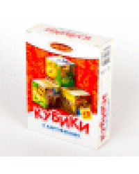 Кубики пластмассовые с картинками Родные сказки 12 шт