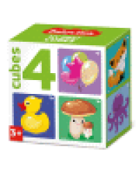 Кубики пластмассовые Микс 4 шт Baby Toys
