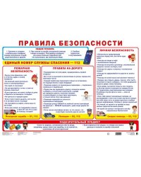 Правила безопасности. Наглядно-оформительский плакат.-М.:Проспект,2024. Плакат А2.
