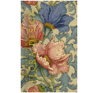 Блокнот FLORA DESIGN. Inspired by William Morris розовые и голубые цветы