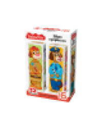 Кубики пластмассовые Умные кубики Зверофессии 6 шт 12 персонажей Baby Toys