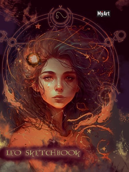 MyArt. СКЕТЧБУК ЗНАКИ ЗОДИАКА ЛЕВ