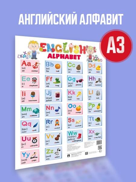 Плакат А3 «Английский алфавит» 248609