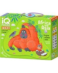 IQ Пазл Напольный Африка и Азия Africa Azia 3+