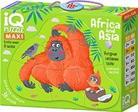 Обложка книги «IQ Пазл Напольный Африка и Азия Africa Azia 3+», ISBN 9785811284146