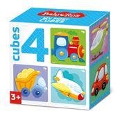 Кубики пластмассовые Транспорт 4 шт Baby Toys