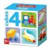 Кубики пластмассовые Транспорт 4 шт Baby Toys
