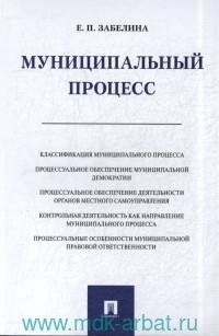 Муниципальный процесс. Монография.-М.:Проспект,2021. 230159