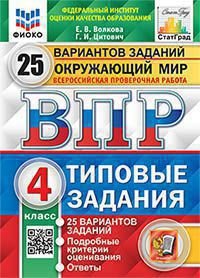 ВПР. ФИОКО. СТАТГРАД. ОКРУЖАЮЩИЙ МИР. 4 КЛ. 25 ВАРИАНТОВ. ТЗ. ФГОС карты по состоянию на 01.01.2022