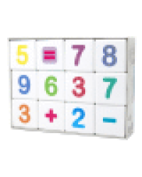 Кубики пластмассовые Школа дошколят. Весёлая арифметика 12 шт